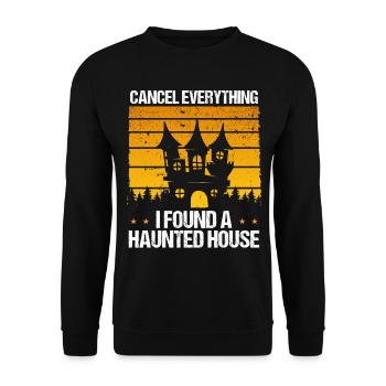 Ghost Hunter a trouvé une maison hantée Ghost Hunting - Sweat-shirt Unisexe - noir - Devant - Alina (178cm) & Michal (187cm)
