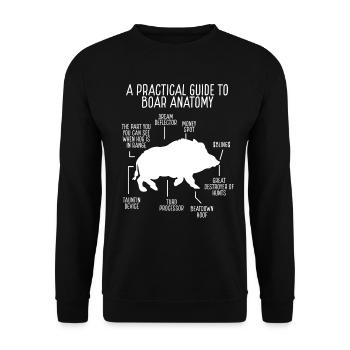 Hog Hunting of Boar Hunter Hog Removal Technician - Unisex Pullover - Schwarz - Vorne - Alina (178cm) & Michal (187cm)