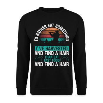 Drôle de chasseur de cerf chasseur de sanglier chasseur de sanglier - Sweat-shirt Unisexe - noir - Devant - Alina (178cm) & Michal (187cm)