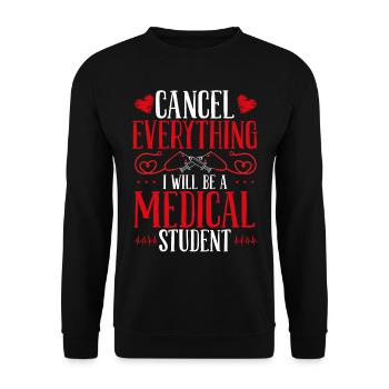 Medical School I will be a Medical Student - Unisex Pullover - Schwarz - Vorne - Alina (178cm) & Michal (187cm)