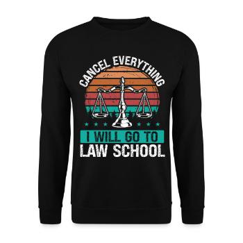 Law School Graduate Law Student Future Lawyer - Unisex Sweatshirt - black - Front - Alina (178cm) & Michal (187cm)