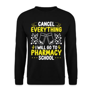 Pharmacy Student I will go to Pharmacy School - Unisex Sweatshirt - black - Front - Alina (178cm) & Michal (187cm)