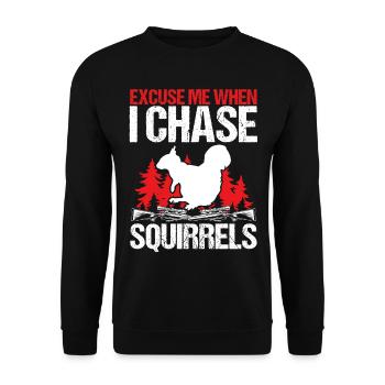 Squirrel Hunter Technicien en enlèvement d’écureuil - Sweat-shirt Unisexe - noir - Devant - Alina (178cm) & Michal (187cm)