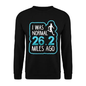 J’étais normal il y a 26,2 miles - Coureur de marathon complet - Sweat-shirt Unisexe - noir - Devant - Alina (178cm) & Michal (187cm)