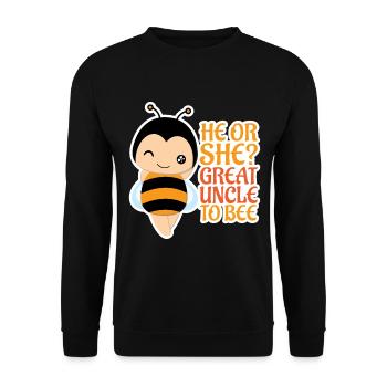 He Or She Great Uncle To Bee Great Uncle - Unisex Sweatshirt - black - Front - Alina (178cm) & Michal (187cm)