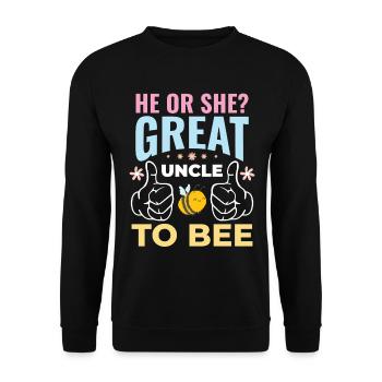 He Or She Great Uncle To Bee Great Uncle - Unisex Sweatshirt - black - Front - Alina (178cm) & Michal (187cm)