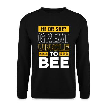 He Or She Great Uncle To Bee Great Uncle - Unisex Sweatshirt - black - Front - Alina (178cm) & Michal (187cm)