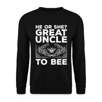 He Or She Great Uncle To Bee Great Uncle - Unisex Sweatshirt - black - Front - Alina (178cm) & Michal (187cm)