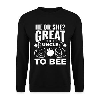 He Or She Great Uncle To Bee Great Uncle - Unisex Sweatshirt - black - Front - Alina (178cm) & Michal (187cm)