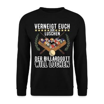 Pool Billard - Unisex Pullover - Schwarz - Vorne - Alina (178cm) & Michal (187cm)