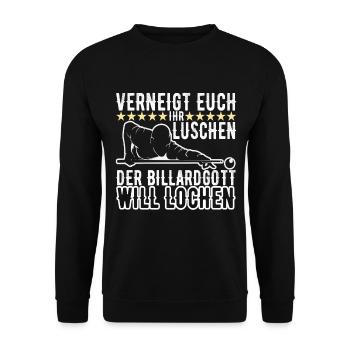 Pool Billard - Unisex Pullover - Schwarz - Vorne - Alina (178cm) & Michal (187cm)