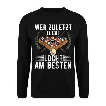 Pool Billard - Unisex Pullover - Schwarz - Vorne - Alina (178cm) & Michal (187cm)