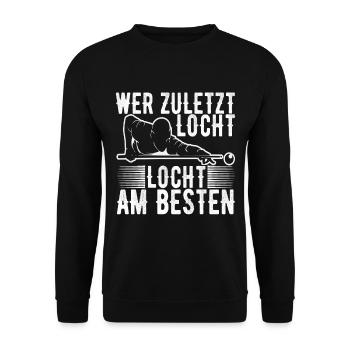 Pool Billard - Unisex Pullover - Schwarz - Vorne - Alina (178cm) & Michal (187cm)