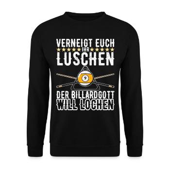 Pool Billard - Unisex Pullover - Schwarz - Vorne - Alina (178cm) & Michal (187cm)