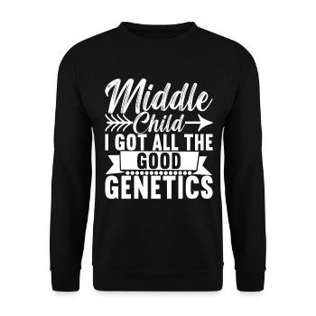Middle Children Middle Siblings - Unisex Sweatshirt - black - Front - Alina (178cm) & Michal (187cm)