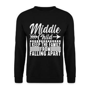 Middle Children Middle Siblings - Unisex Sweatshirt - black - Front - Alina (178cm) & Michal (187cm)