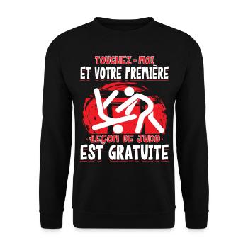 Judo Humour - Sweat-shirt Unisexe - noir - Devant - Alina (178cm) & Michal (187cm)