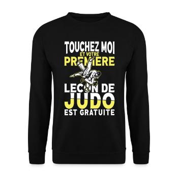 Judo Humour - Sweat-shirt Unisexe - noir - Devant - Alina (178cm) & Michal (187cm)