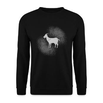 Ziege - Unisex Pullover - Schwarz - Vorne - Alina (178cm) & Michal (187cm)