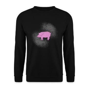 Pig - Unisex Sweatshirt - black - Front - Alina (178cm) & Michal (187cm)
