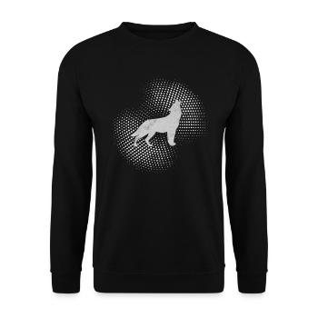 wolf - Unisex Pullover - Schwarz - Vorne - Alina (178cm) & Michal (187cm)