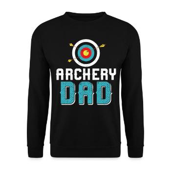 Archery Bow Archer Dad Father - Unisex Sweatshirt - black - Front - Alina (178cm) & Michal (187cm)