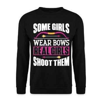 Archery Bow Archer Girl Some Girls - Unisex Sweatshirt - black - Front - Alina (178cm) & Michal (187cm)