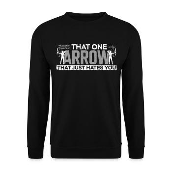Archery Bow Archer Vintage That - Unisex Pullover - Schwarz - Vorne - Alina (178cm) & Michal (187cm)