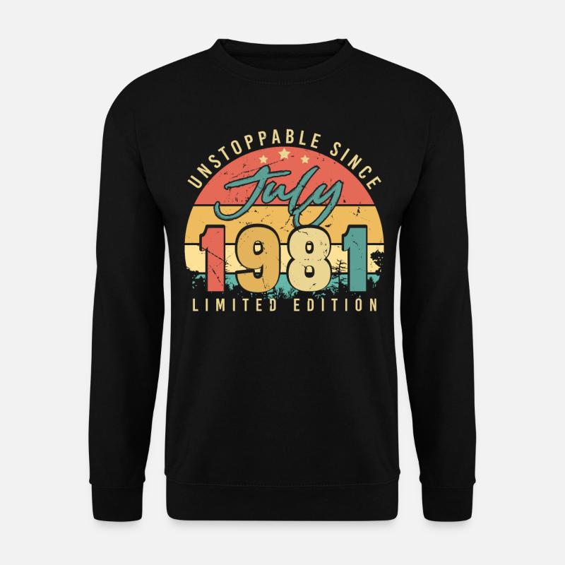 Retro Juli 1981 - Unisex Pullover - Schwarz