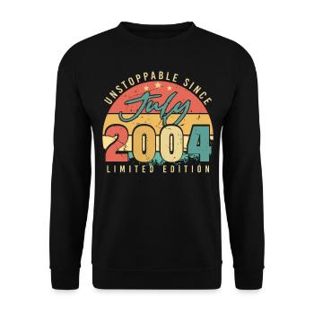 18e anniversaire juillet 2004 - Sweat-shirt Unisexe - noir - Devant - Alina (178cm) & Michal (187cm)