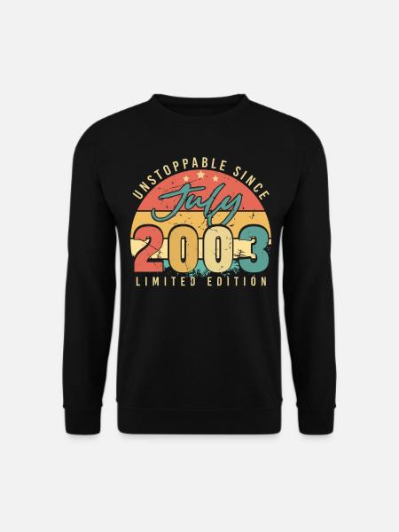 Né en juillet 2003 - Sweat-shirt Unisexe - noir