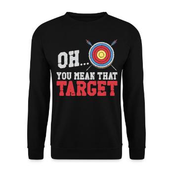 Archery Bow Archer Vintage Target - Sweat-shirt Unisexe - noir - Devant - Alina (178cm) & Michal (187cm)