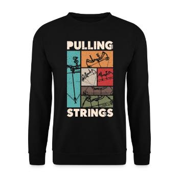 Archery Bow Archer Vintage Retro - Unisex Sweatshirt - black - Front - Alina (178cm) & Michal (187cm)