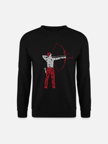 Archery Bow Archer Word Cloud - Unisex Pullover - Schwarz