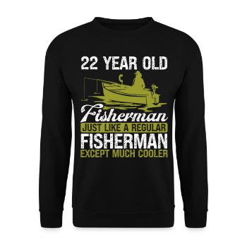 22 Year Old Fisherman Fishing Rod 22 Anglers - Unisex Sweatshirt - black - Front - Alina (178cm) & Michal (187cm)