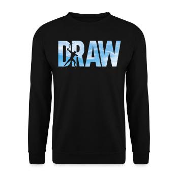 Archery Bow Archer Draw - Unisex Pullover - Schwarz - Vorne - Alina (178cm) & Michal (187cm)