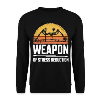 Archery Bow Archer Retro Vintage - Unisex Pullover - Schwarz - Vorne - Alina (178cm) & Michal (187cm)