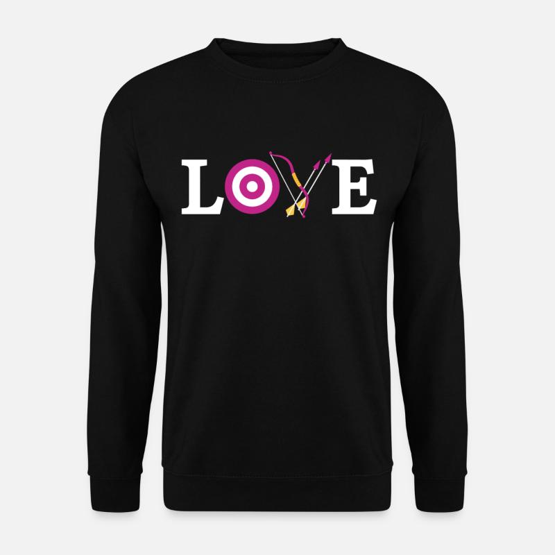 Archery Bow Archer Target Love - Unisex Pullover - Schwarz