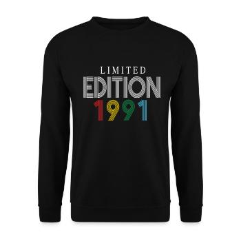 Limited Edition 1991 - Unisex Sweatshirt - black - Front - Alina (178cm) & Michal (187cm)