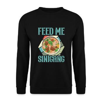 Feed Me Sinigang Filipino Food Pinay Pinoy Suppe - Unisex Pullover - Schwarz - Vorne - Alina (178cm) & Michal (187cm)