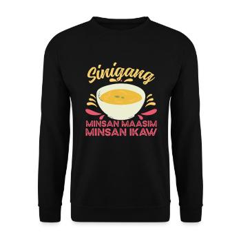 Sinigang Minsan Maasim Filipino Food Pinoy-suppe - Unisex Pullover - Schwarz - Vorne - Alina (178cm) & Michal (187cm)