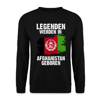 Afghanistan Afghane Afghanisches - Unisex Pullover - Schwarz - Vorne - Alina (178cm) & Michal (187cm)