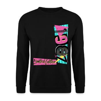 Limited Edition 1987 Year 1987 80s 90s - Unisex Sweatshirt - black - Front - Alina (178cm) & Michal (187cm)