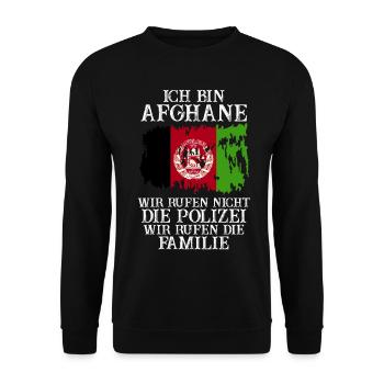 Afghanistan Afghane Afghanisches - Unisex Pullover - Schwarz - Vorne - Alina (178cm) & Michal (187cm)