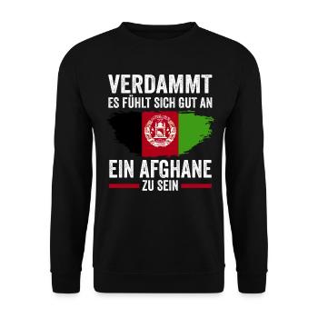 Afghanistan Afghane Afghanisches - Unisex Pullover - Schwarz - Vorne - Alina (178cm) & Michal (187cm)