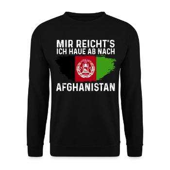 Afghanistan Afghane Afghanisches - Unisex Pullover - Schwarz - Vorne - Alina (178cm) & Michal (187cm)