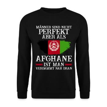 Afghanistan Afghane Afghanisches - Unisex Pullover - Schwarz - Vorne - Alina (178cm) & Michal (187cm)