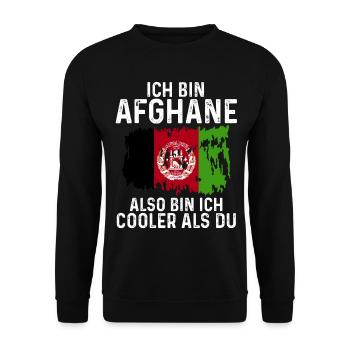 Afghanistan Afghane Afghanisches - Unisex Pullover - Schwarz - Vorne - Alina (178cm) & Michal (187cm)