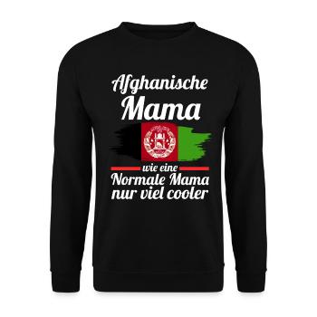 Afghanin Afghanistanische Mama Afghanistan Mutter - Unisex Pullover - Schwarz - Vorne - Alina (178cm) & Michal (187cm)
