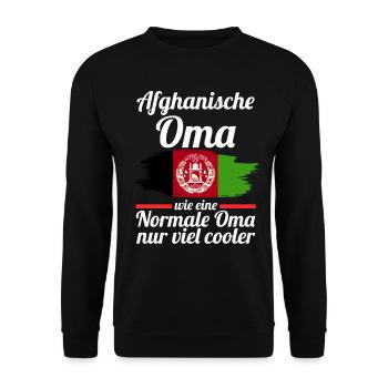 Afghanin Afghanistanische Oma Afghanistan - Unisex Pullover - Schwarz - Vorne - Alina (178cm) & Michal (187cm)